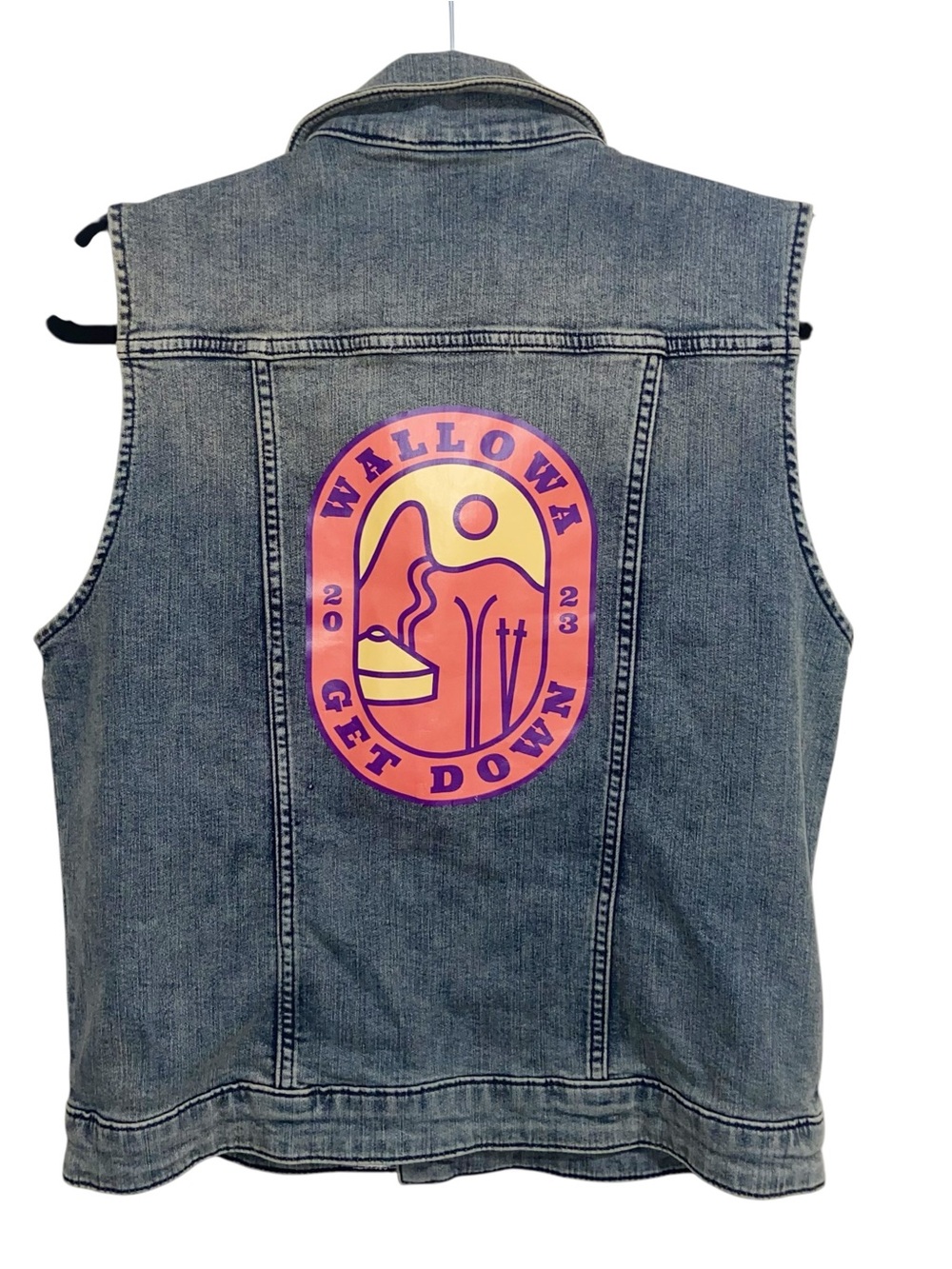 Ripton Regulator Vest Mens Small Blue Jean Denim Wallowa Get Down Skiing Outdoor